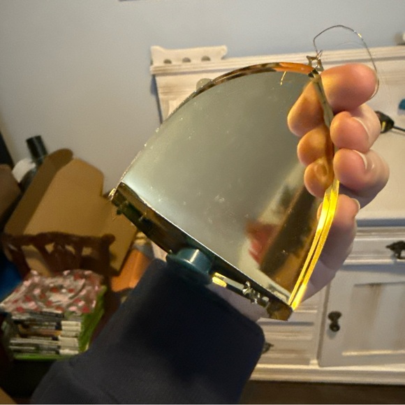 Vintage laser cut gold reflective metal angels & Nativity Scene Ornaments 3.5” - Picture 3 of 7